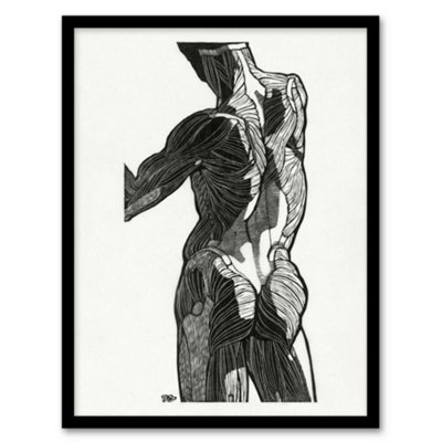 Artery8 Anatomical Study Of Gluteal Muscles Stolk Framed Wall Art Print 12X16" from B&Q