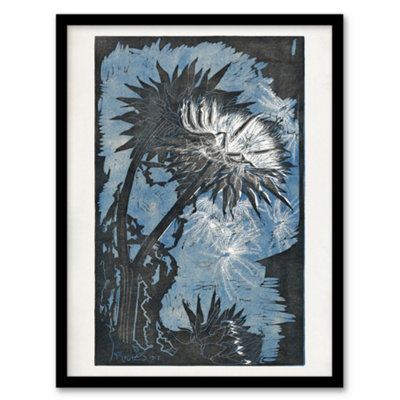 Artery8 Artichoke Stylised Flower Bloom Reijer Stolk Framed Wall Art Print 12X16" from B&Q