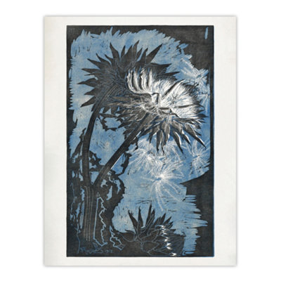 Artery8 Artichoke Stylised Flower Bloom Reijer Stolk Wall Art Poster Print 12X16" from B&Q
