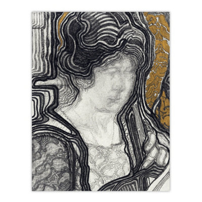 Artery8 Woman Portrait Playing Cello Reijer Stolk Wall Art Poster Print 12X16" from B&Q