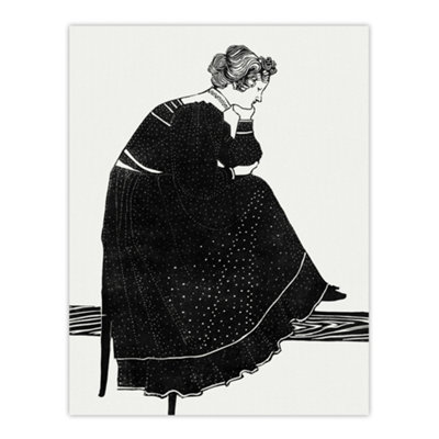 Artery8 Woman Sitting On A Stool Reijer Stolk Wall Art Poster Print 12X16" from B&Q