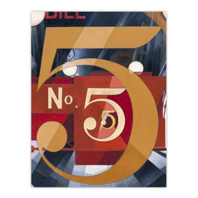 B&Q -  I Saw The Figure 5 In Gold Charles Demuth Wall Art Poster Print 12X16"