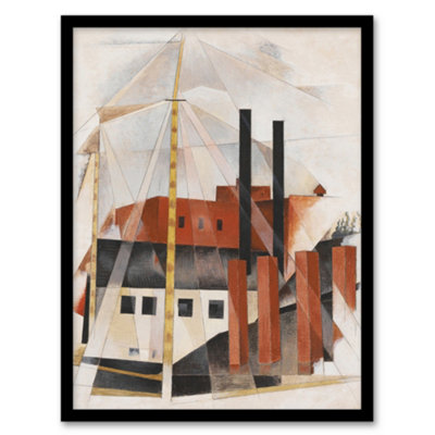 Artery8 Piano Movers Holiday Cubist Painting Demuth Framed Wall Art Print 12X16" from B&Q
