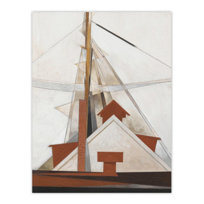 Artery8 Sailboat Masts Cubist Painting Demuth Wall Art Poster Print 12X16" from B&Q