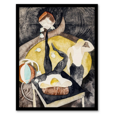 Artery8 Two Acrobat Jugglers In Vaudeville Demuth Framed Wall Art Print 12X16" from B&Q