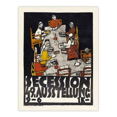 Artery8 Poster For The 49Th Secession Exhibition Schiele Wall Art Poster Print 12X16" from B&Q