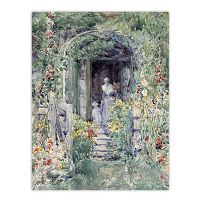 Artery8 The Garden In Its Glory Floral Painting Hassam Wall Art Poster Print 12X16" from B&Q
