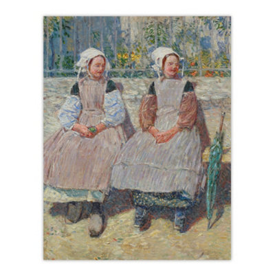 Artery8 In The Sunlight Girls Portrait Hassam Wall Art Poster Print 12X16"