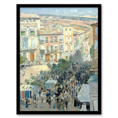 Artery8 View Of A Southern French City Hassam Framed Wall Art Print 12X16" from B&Q