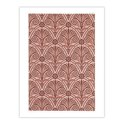 Artery8 Antique Botanical Greek Pattern Audsley Wall Art Poster Print 12X16" from B&Q