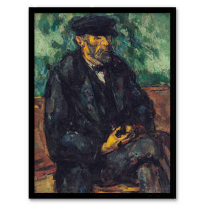 Artery8 The Gardener Vallier Portrait Painting Cezanne Framed Wall Art Print 12X16"