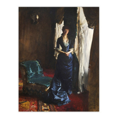 Artery8 Madame Paul Escudier Portrait Sargent Wall Art Poster Print 12X16" from B&Q