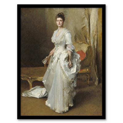 Artery8 Mrs Henry White Portrait John Singer Sargent Framed Wall Art Print 12X16" from B&Q