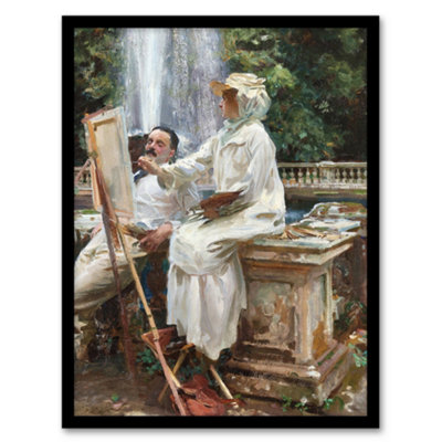 Artery8 The Fountain Villa Torlonia Sargent Framed Wall Art Print 12X16" from B&Q
