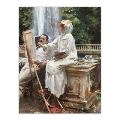 Artery8 The Fountain Villa Torlonia Sargent Wall Art Poster Print 12X16" from B&Q