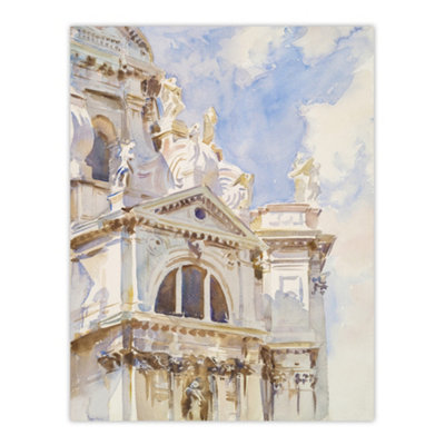 B&Q -  La Salute Church Venice Watercolour Sargent Wall Art Poster Print 12X16"