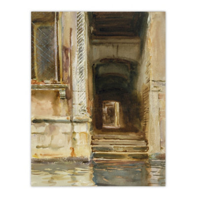 B&Q -  Venetian Passageway Watercolour Sargent Wall Art Poster Print 12X16"