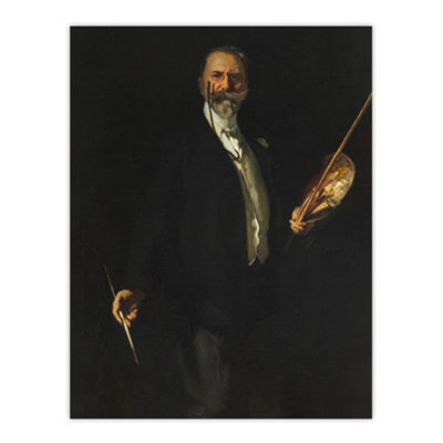Artery8 Artist William Merritt Chase Portrait Sargent Wall Art Poster Print 12X16" from B&Q