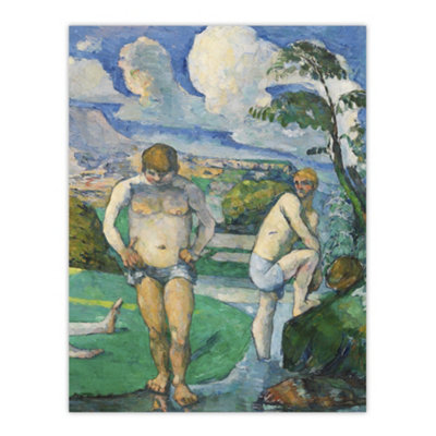 Artery8 Bathers At Rest Oil Painting Paul Cezanne Wall Art Poster Print 12X16" from B&Q
