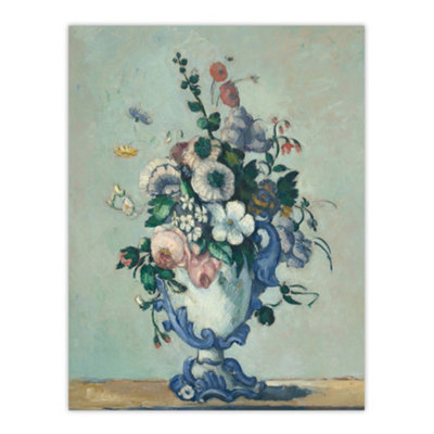 Artery8 Flowers In A Rococo Vase Still Life Cezanne Wall Art Poster Print 12X16" from B&Q