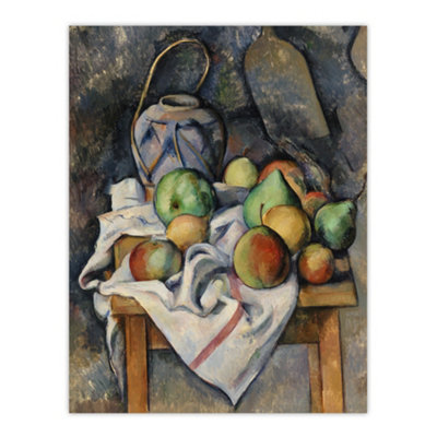 Artery8 Ginger Jar And Fruit Still Life Paul Cezanne Wall Art Poster Print 12X16" from B&Q