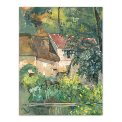 Artery8 House Of Pere Lacroix In Auvers France Cezanne Wall Art Poster Print 12X16" from B&Q