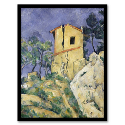 Artery8 The House With The Cracked Walls Cezanne Framed Wall Art Print 12X16" from B&Q