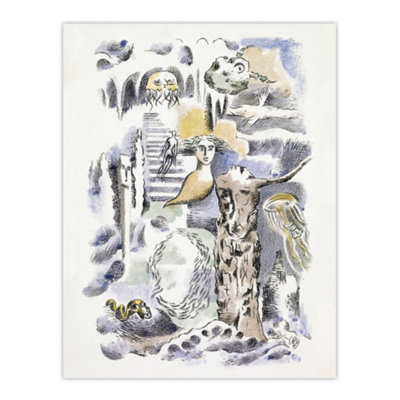 Artery8 Ghosts Design For Urne Buriall Book Nash Wall Art Poster Print 12X16" from B&Q