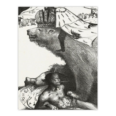 Artery8 Tsar Nicholas Ii On The Russian Bear Holst Wall Art Poster Print 12X16" from B&Q