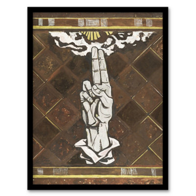 Artery8 Ulcerated Hand Painting Richard Roland Holst Framed Wall Art Print 12X16" from B&Q