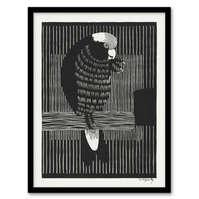 Artery8 Stylised Galah Cockatoo Bird De Mesquita Framed Wall Art Print 12X16" from B&Q