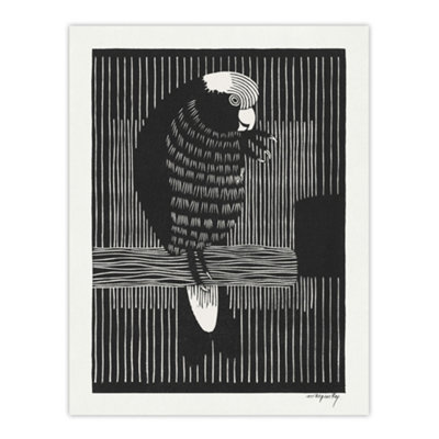 Artery8 Stylised Galah Cockatoo Bird De Mesquita Wall Art Poster Print 12X16" from B&Q