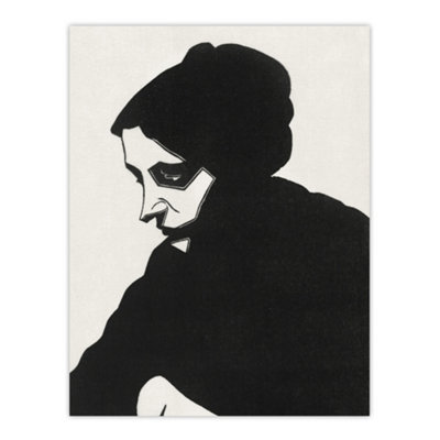 Artery8 Stylised Portrait Of A Woman De Mesquita Wall Art Poster Print 12X16" from B&Q