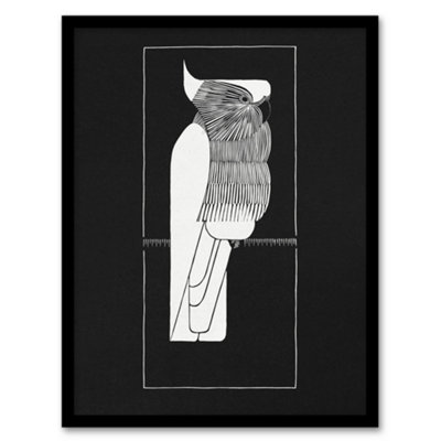 Artery8 Sulphur Crested Cockatoo Parrot De Mesquita Framed Wall Art Print 12X16" from B&Q