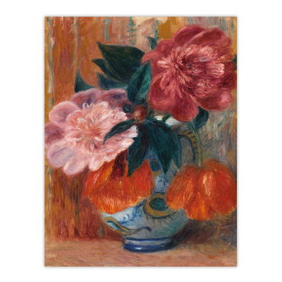 Artery8 Tulips And Peonies In Pitcher Glackens Wall Art Poster Print 12X16" from B&Q