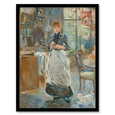 B&Q -  In The Dining Room Oil Painting Morisot Framed Wall Art Print A4