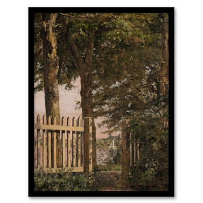 Artery8 Sailboat And The Garden Gate Christen Kobke Framed Wall Art Print A4 from B&Q