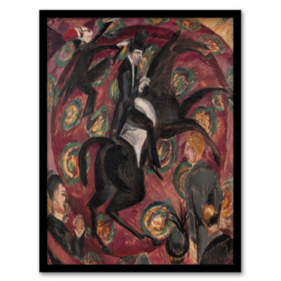 B&Q -  Circus Rider Castanets Dancers Kirchner Framed Wall Art Print A4