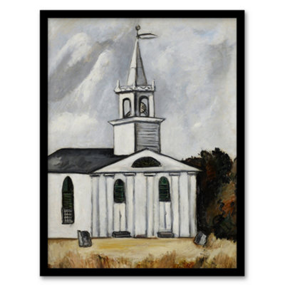 B&Q -  Church At Head Tide Maine Marsden Hartley Framed Wall Art Print A4