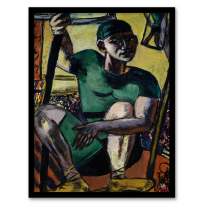 Artery8 Acrobat Portrait On The Trapeze Max Beckmann Framed Wall Art Print A4 from B&Q