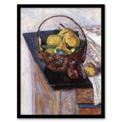 B&Q -  Still Life The Basket Of Fruit Bonnard Framed Wall Art Print A4