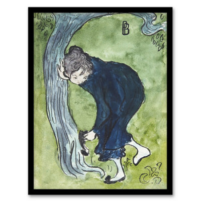 B&Q -  The False Step Watercolour Painting Bonnard Framed Wall Art Print A4
