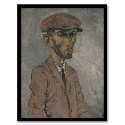 B&Q -  Artists Self Portrait Arnold Weisz Kubincan Framed Wall Art Print A3