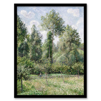 Artery8 Eragny Poplars Landscape Camille Pissarro Framed Wall Art Print A3 from B&Q