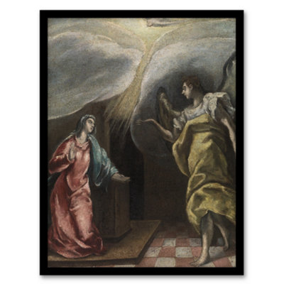B&Q -  Annunciation Archangel Gabriel And Mary El Greco Framed Wall Art Print A3