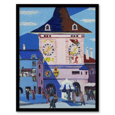 Artery8 Bern With Belltower Ernst Ludwig Kirchner Framed Wall Art Print A3