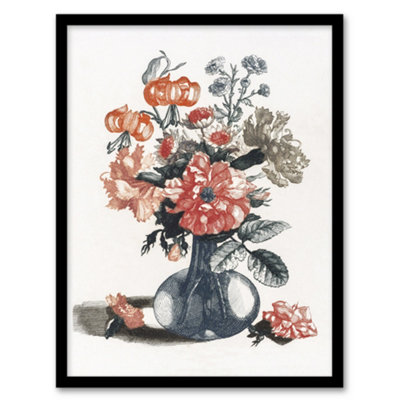 Artery8 Flower Bouquet In A Vase Still Life Teyler Framed Wall Art Print A3 from B&Q