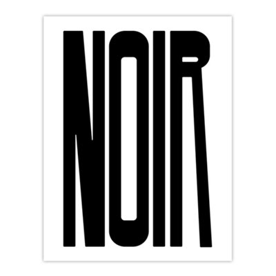 Artery8 Noir Word Modern Bold Graphic Minimalism Wall Art Print 12X16" from B&Q