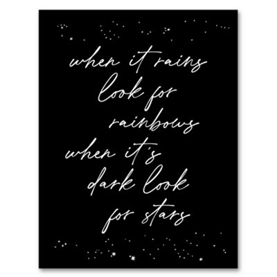 B&Q -  When It's Dark Look For Stars Modern Motivational Framed Wall Art Print 12X16"
