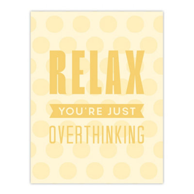 Artery8 Relax You Are Just Overthinking Pastel Polka Dot Wall Art Print 12X16" from B&Q